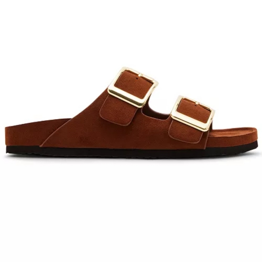 NEW Madden Big Buckle Women's Suede Slide Sandal Size 11 New In Box NIB - Picture 7 of 7